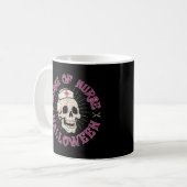 Mug Malédiction de l'infirmière Halloween Crâne Éffray (Devant gauche)