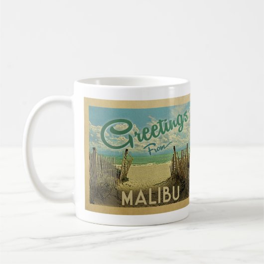 Mug Malibu Beach Vintage voyage (Gauche)
