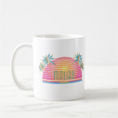 Mug Malibu, CA Palm Trees, Graphic, Cool (Gauche)