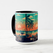 Mug Malibu California Retro Sunset Souvenirs 1950 (Devant gauche)