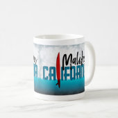 Mug Malibu California Surfboard Surf (Devant droit)