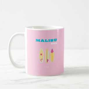 Mug Malibu, Plage de Malibu, Preppy, Preppy Girl, Rose