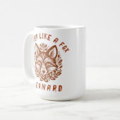 Mug Malin comme un Renard - Votre Texte (Devant gauche)