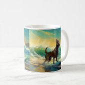 Mug Malinoi Beach Surf Peinture belge (Devant droit)