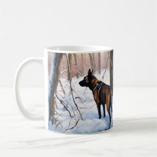 Mug Malinois Belge Qu'il neige Noël