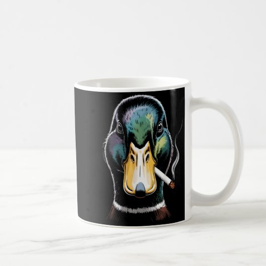 Mug Mallard Smoking Cigarette Meme Funny Mallard Duck (Droite)