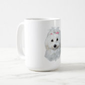 Mug Maltais de l'élégance Fluffy Beauty (Devant gauche)