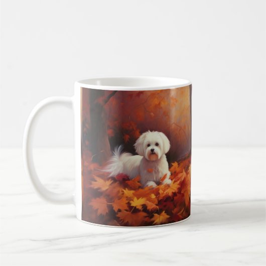 Mug Maltais en automne Feuilles automne Inspiration (Gauche)