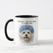 Mug Maltais ma dose quotidienne de bonheur Hydrangea (Gauche)