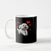 Mug Maltese Dog Love Heart For Valentines Day Maltese  (Gauche)