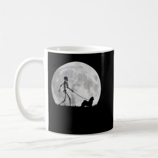Mug Maltese Halloween Skeleton Funny Dog Youth Kid Gir (Gauche)