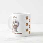 Mug Maltese Terrier - Ajouter le nom du chien, modifie (Devant gauche)