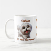 Mug Maltese Terrier - Ajouter le nom du chien, modifie (Gauche)