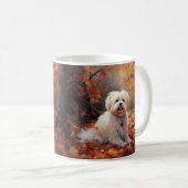 Mug Malti Tzu à l'automne Feuilles automne Inspire (Devant droit)