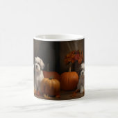 Mug Malti tzu Puppy Citrouille d'automne (Centre)