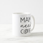 Mug Mama a besoin de café (Devant droit)