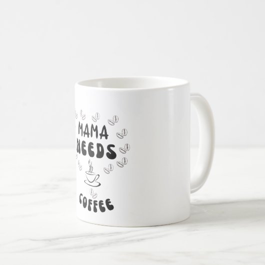 Mug Mama a besoin de café (Devant droit)
