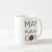Mug Mama a besoin de café (Devant droit)