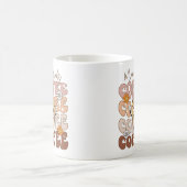 Mug "Mama a besoin de café" Retro Funny Pastel Floral (Centre)