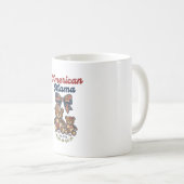 Mug Mama Américaine Ours Patriote Patchwork Vector Des (Devant droit)