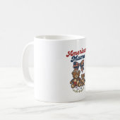 Mug Mama Américaine Ours Patriote Patchwork Vector Des (Devant gauche)