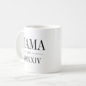 Mug Mama Année Numérique Romaine Établie (Devant gauche)