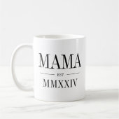 Mug Mama Année Numérique Romaine Établie (Gauche)