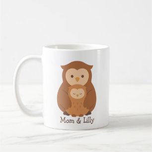Mug Mama & Baby Owl - Famille personnalisée