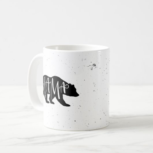 Mug Mama Bear| Graphisme et typographie modernes Coffe (Devant gauche)