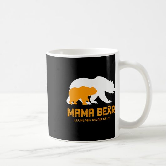 Mug Mama Bear LEUKEMIA Sensibilisation Des Femmes Homm (Droite)