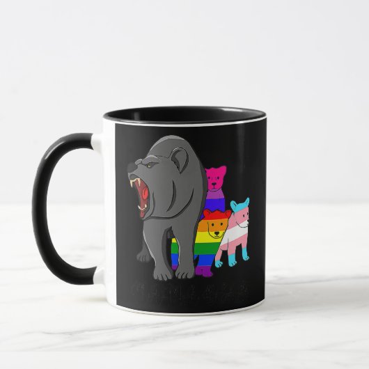 Mug Mama Bear LGBT Gay Trans Pride Support LGBTQ (Gauche)