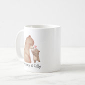 Mug Mama Bear Love - Custom Illustrated for Mom & Baby (Devant gauche)