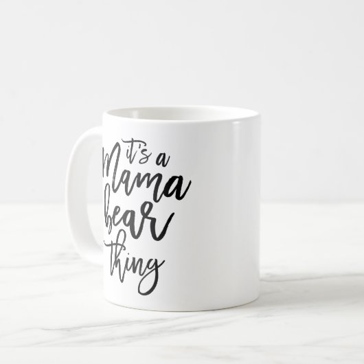 Mug Mama Bear Maman Mère Typographie (Devant gauche)