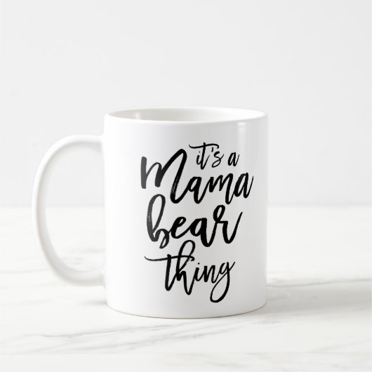 Mug Mama Bear Maman Mère Typographie (Gauche)