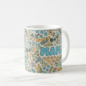 Mug Mama Boho Pastel Vert Motif Floral 3D (Devant droit)