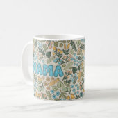 Mug Mama Boho Pastel Vert Motif Floral 3D (Devant gauche)