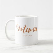 Mug Mama Chic Boho Script et coeur avec des noms d'enf (Gauche)