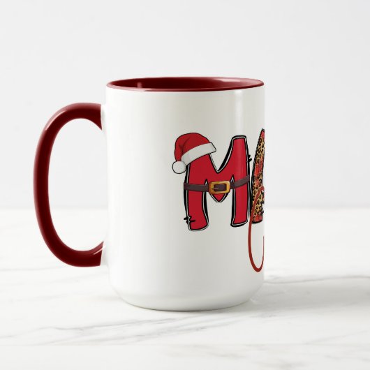Mug Mama Claus Typographie Noël (Gauche)