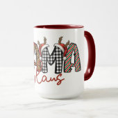 Mug Mama Claus Typographie Noël (Devant droit)