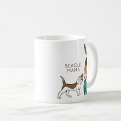 Mug Mama Coffee Mug, Beagle personnalisé (Devant droit)