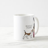Mug Mama Coffee Mug, Beagle personnalisé (Devant droit)