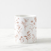 Mug Mama Custom Quote Brown White Floral Line Art  (Centre)