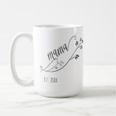 Mug Mama de script moderne Année établie (Gauche)