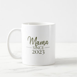 Mug Mama Depuis Personnalisé Année Minimaliste Materni