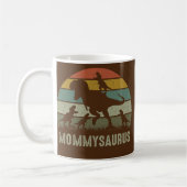 Mug Mama Dinosaur T Rex Mommysaurus 4 enfants Family (Gauche)