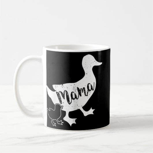 Mug Mama Duck et 1 bébé Duckling Fun Maman (Gauche)
