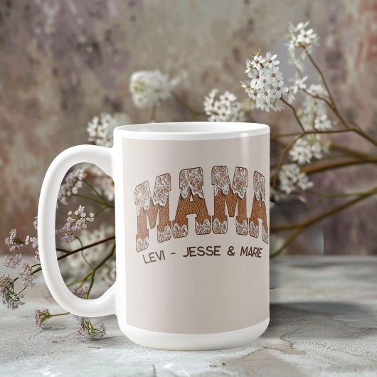 Mug Mama en cuir n'dentelle Pays Varsville Style