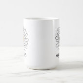 Mug Mama Floral Doodle Blanc Monogrammé (Centre)