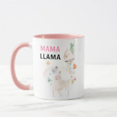 Mug Mama Llama Funny Rose Girl Floral Llama (Gauche)