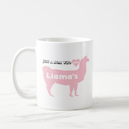 Mug Mama Llama rose maman aime liama (Gauche)